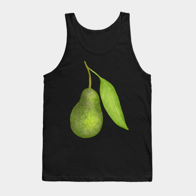 Painted avocado with a leaf Tank Top by Amalus-files